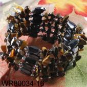 36inch Tiger Eye Chip Stone Magnetic Wrap Bracelet Necklace All in One Set
